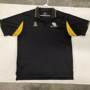 Nascar Mark Martin Army 8 Racing Black and Yellow Men's Polo Shirt